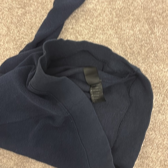 Fear of God Essentials blue ribbed Sweatshirt Sz Large - Picture 12 of 16